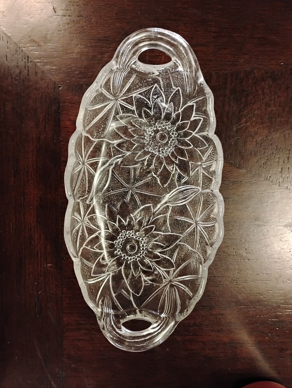 1930's Vintage EAPG Indiana Glass "Lily Pons" 9.5in Pressed Glass Serving Bowl